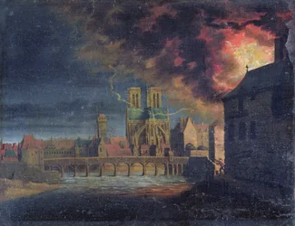 A Fire on the Ile Saint-Louis, c.1635